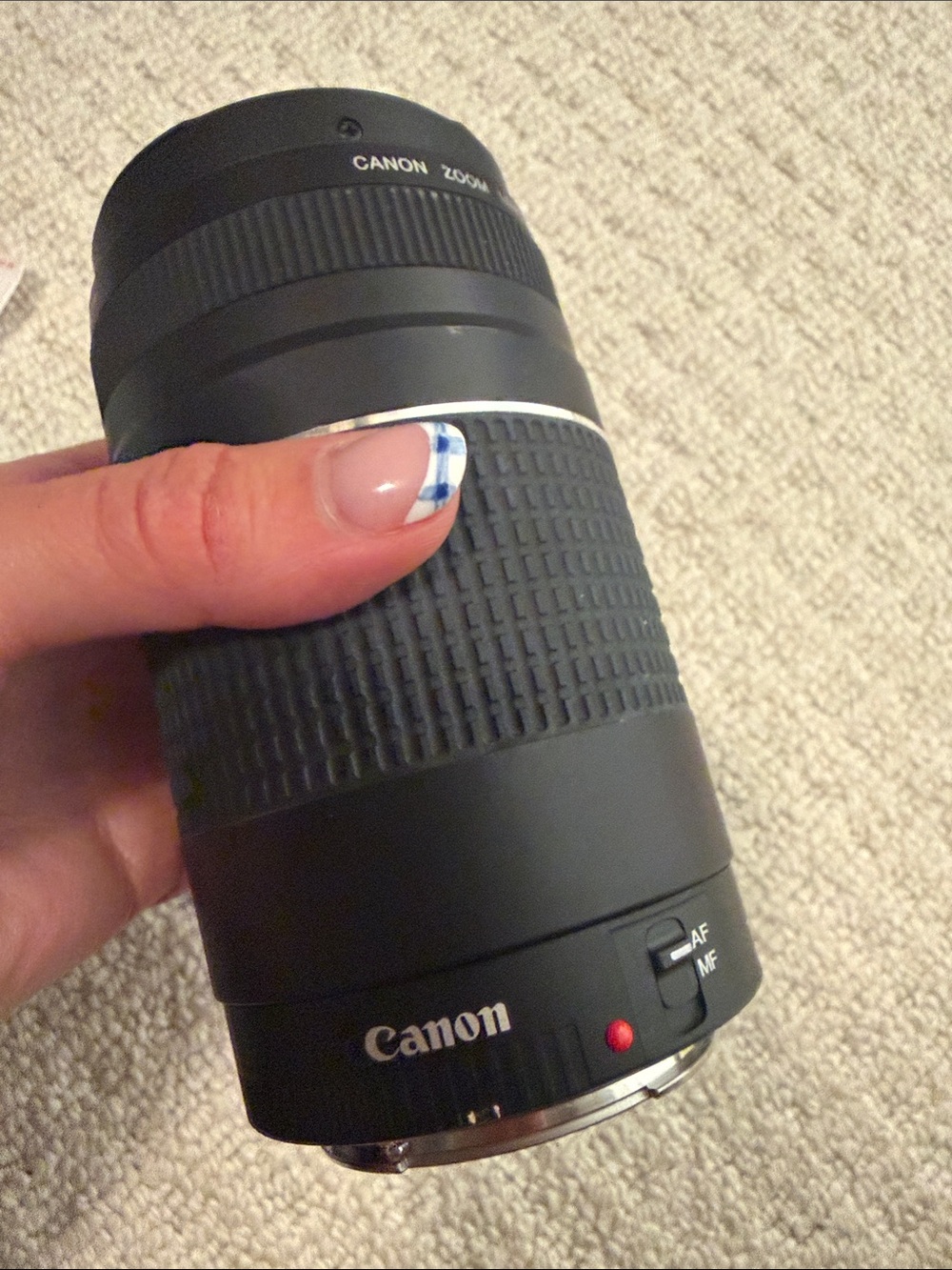 Canon Black Telephoto Zoom Lens with Textured Grip